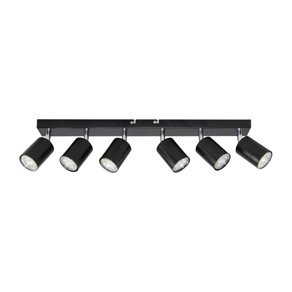 DOA SP 6, wall and ceiling light, GU10, max. 6x7W, IP20, black